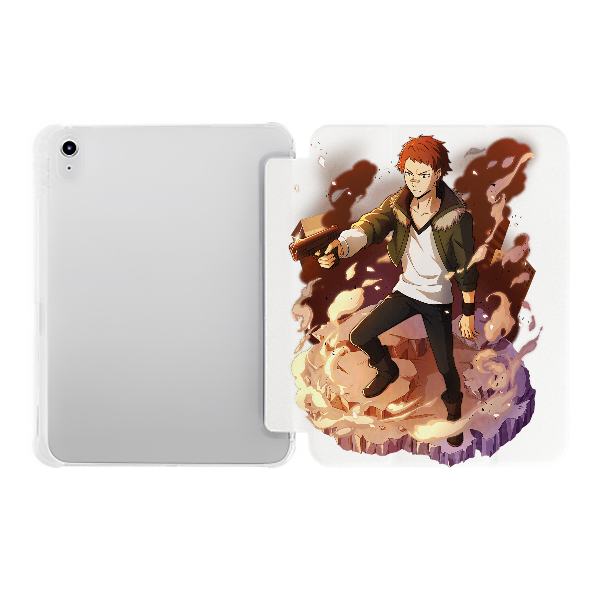 （画像用） 文豪ストレイドッグス Bungo Stray Dogs IPad ケース ペン収納付き 三つ折りスタンド PUレザー×シリコン 対応機種9.5/10.5/10.9インチ